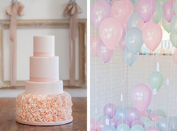 Свадебный торт и воздушные шары