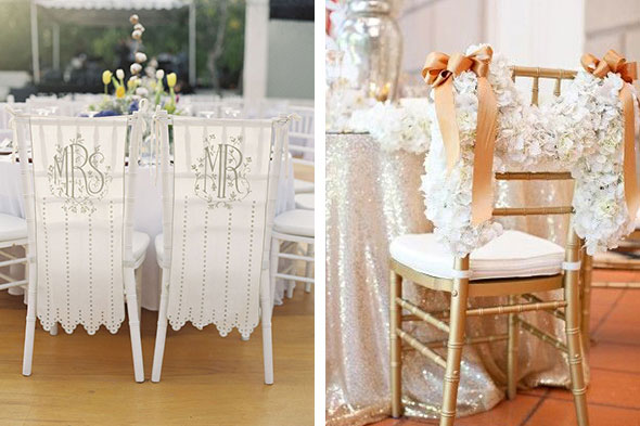 Свадебный декор для стульев