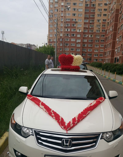 Украшения на машину на свадьбе Алексея и Светланы