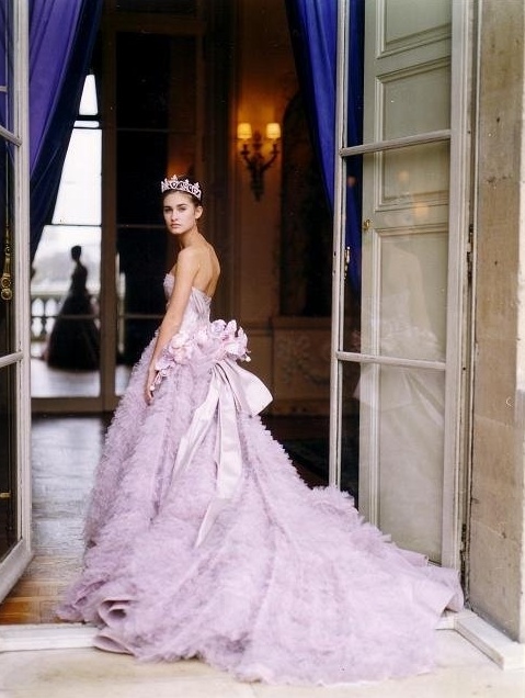 Сиреневое свадебное платье - дизайн модного дома Кристиан Диор