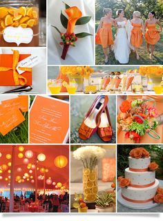 Подборка свадебных аксессуаров для оранжевой свадьбы