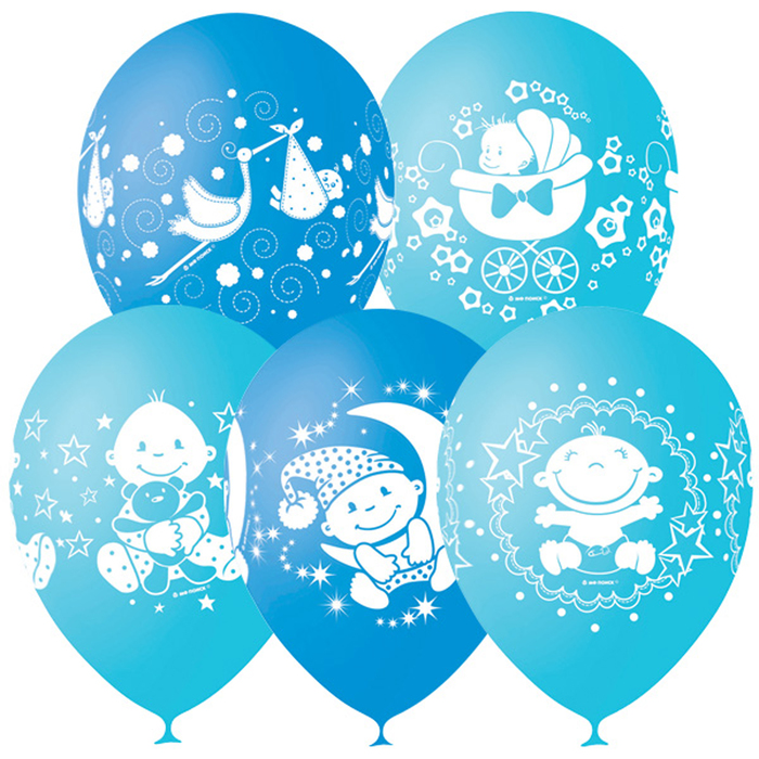 Набор воздушных шаров "Рождение малыша-Счастье", 10 шт.