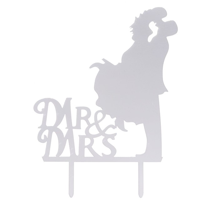 Топпер на свадебный торт "Mr & Mrs"