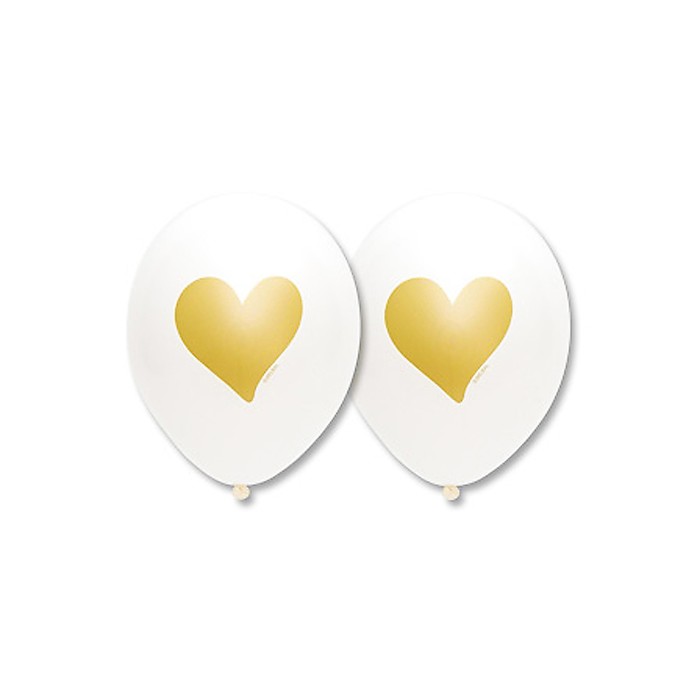 Набор воздушных шаров "Золотые сердечки" (10 шт, 35 см)