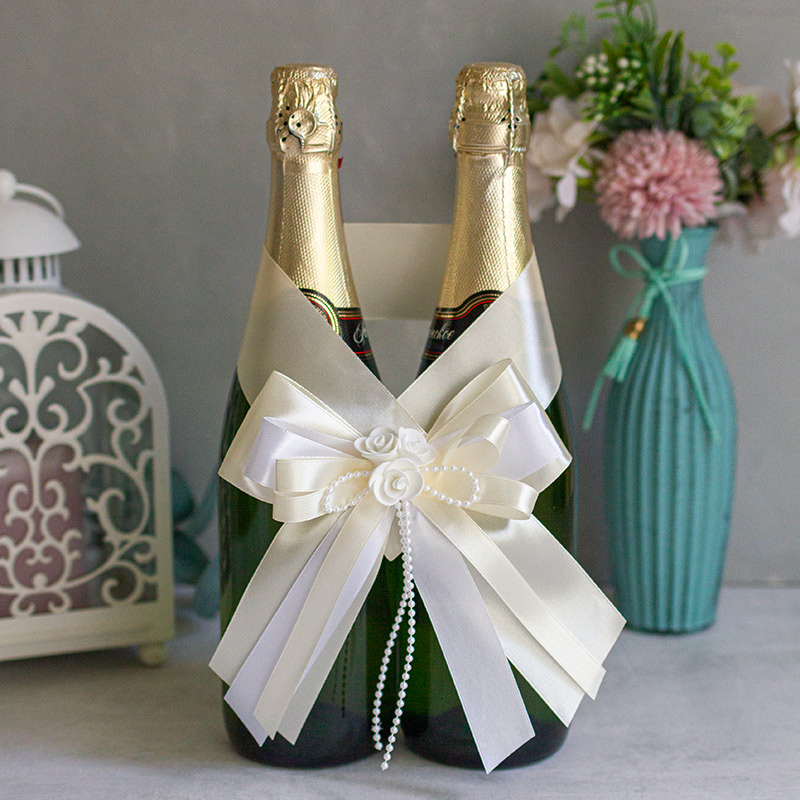 Декоративное украшение для шампанского Fantastic (айвори)
