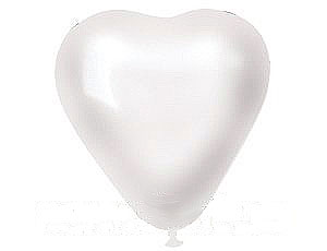 Воздушный шар - сердце (13 см) (белый)