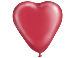Воздушный шар - сердце (25 см) (красный)