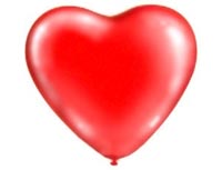Воздушный шар - сердце (40 см) (красное)
