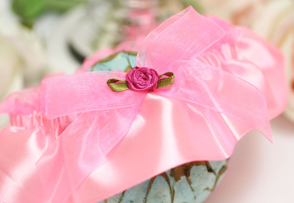 Свадебная подвязка для невесты на ногу Идеал (розовый)
