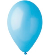 Шар круглый (26 см) голубой матовый