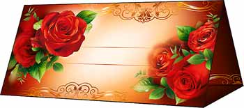 Рассадочная карточка "Пламенная роза"