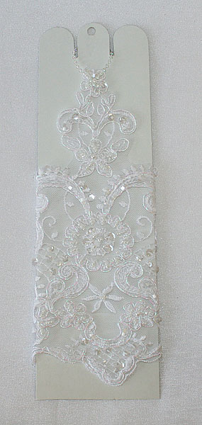 Перчатки для невесты "Камелия" (белые)