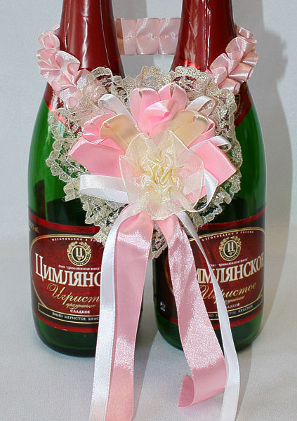 Украшение для шампанского "Карамель" (розовая)