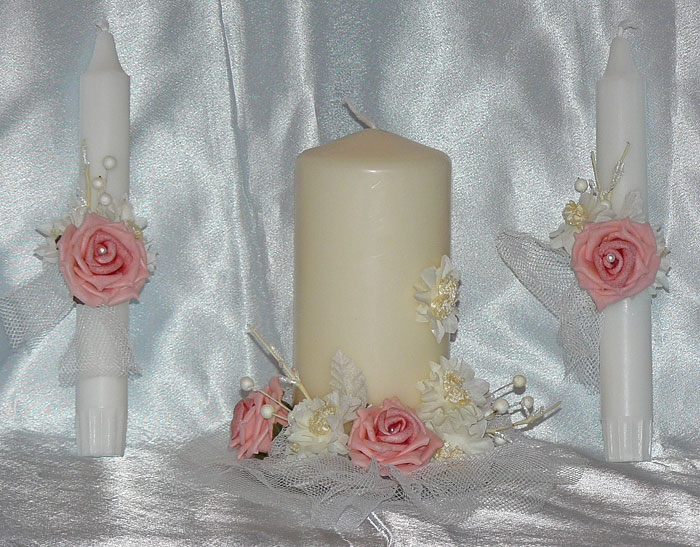 Набор свечей "Лира" (розовый)