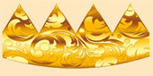 Корона золотая (бумажная)