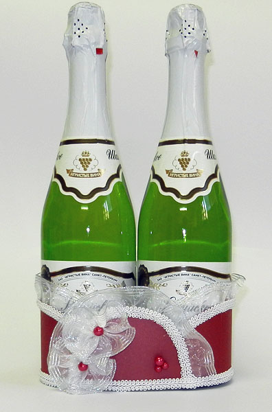 Подставка для шампанского "Рюши" № 1 (красный)