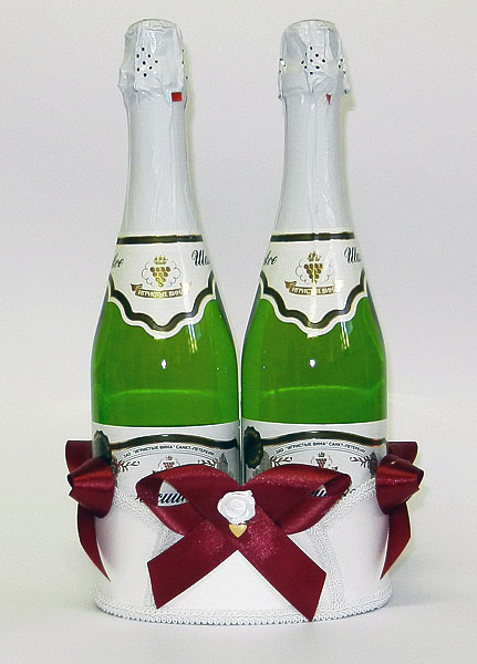 Подставка для шампанского "Банты" №1 (бордо 2)