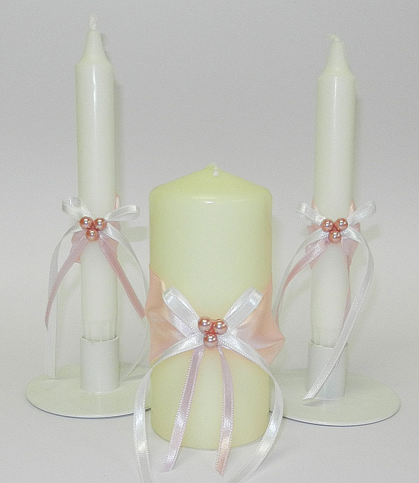Набор свечей "Кокетка" (3 свечи, розовый)
