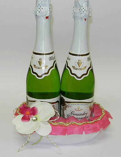 Декоративная подставка для шампанского "Орхидея"