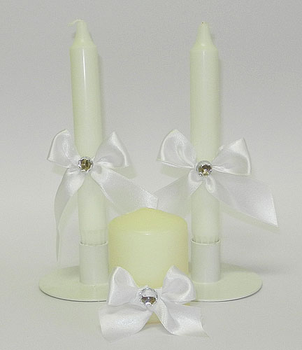 Набор свечей "Бант" (3 свечи)