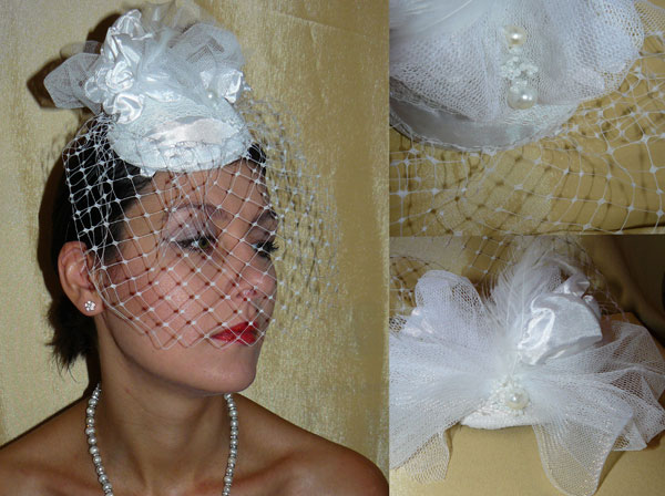 Шляпка- аксессуар для невесты "Фея"