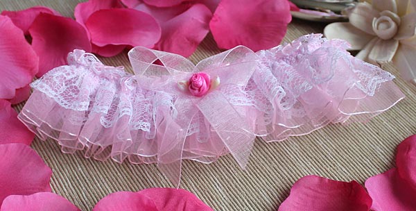 Подвязка для невесты "Принцесса" (розовая)