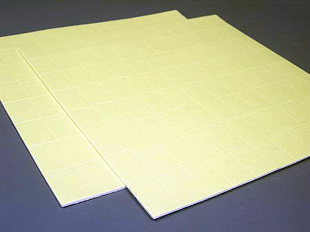 Скотч двусторонний на листе (2х3 см) - 2 листа