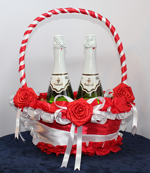 Декоративная корзина для шампанского "Пламя"