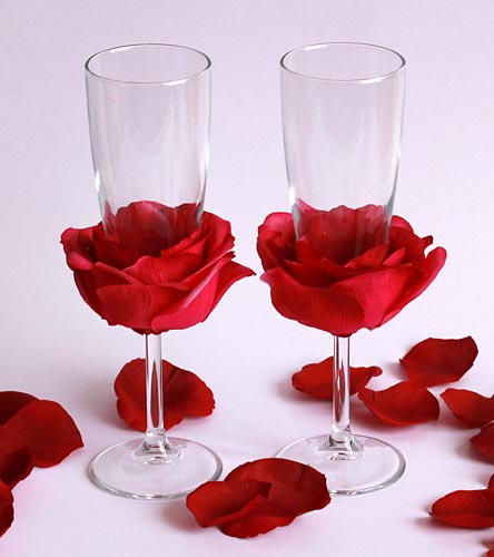 Свадебные бокалы "Роза" (2 шт)