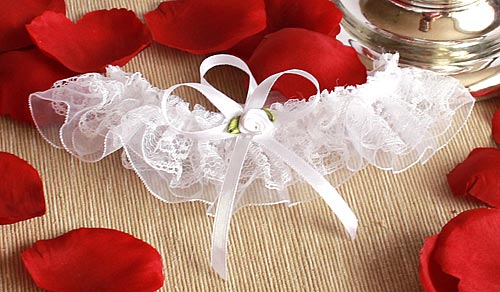 Подвязка для невесты на свадьбу Принцесса (белый)