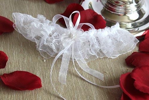 Подвязка для невесты "Принцесса" № 2 (белая)