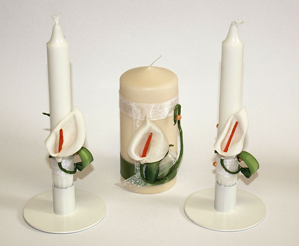Набор свечей "Очарование" (3 свечи, красный)