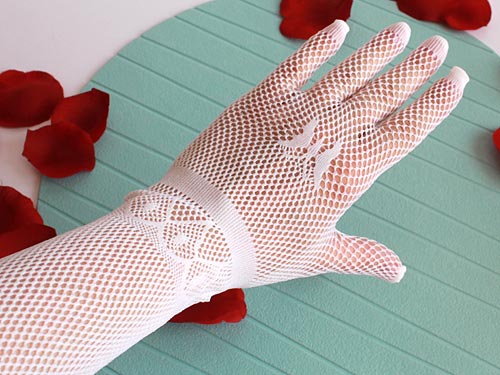 Перчатки для невесты "Сити стайл" (белые)
