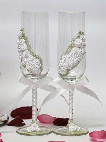 Свадебные бокалы "Нежные розы" (2 шт)