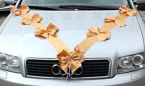Автомобильные ленты на свадьбу Миледи (2 луча) (золотой)