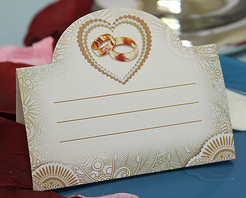 Рассадочные  карточки для гостей на свадьбу "Модерн" (сердце и к