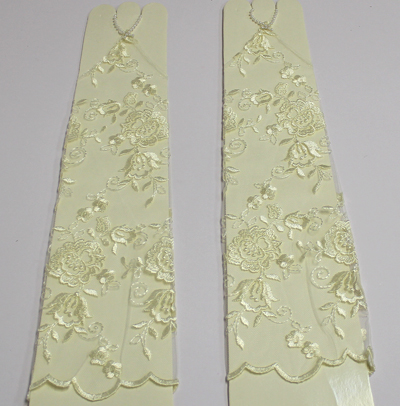 Перчатки для невесты "Цветы" (айвори)