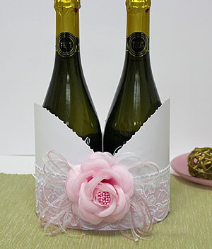 Чехол для шампанского "Элегия" (нежно-розовый)