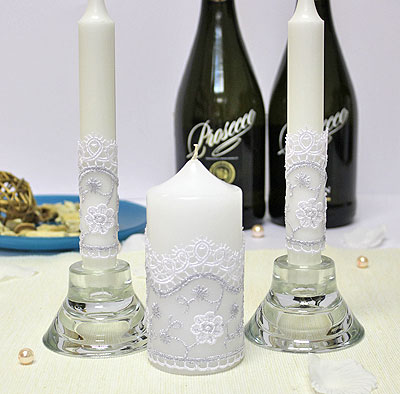 Набор свадебных свечей "Эстель" (3 шт)