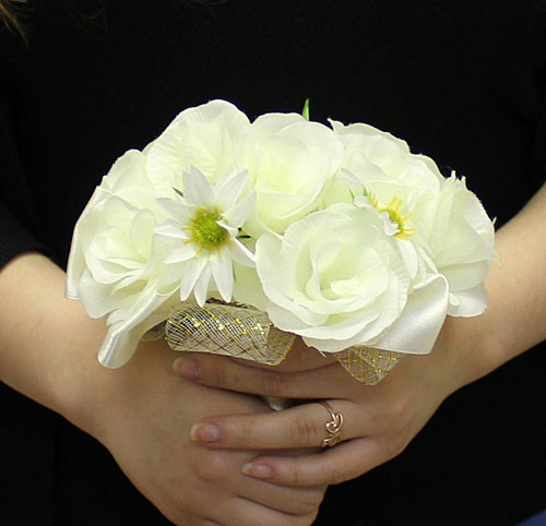 Свадебный букет-дублер для невесты "Одри" (айвори)