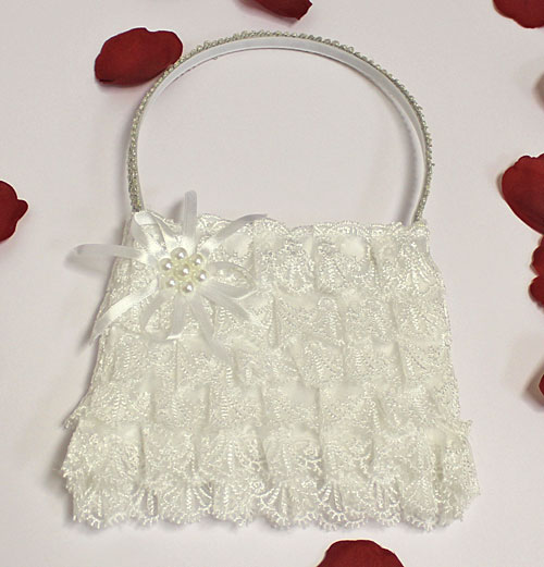 Свадебная сумочка для невесты "Кокетка" № 1 (белый)