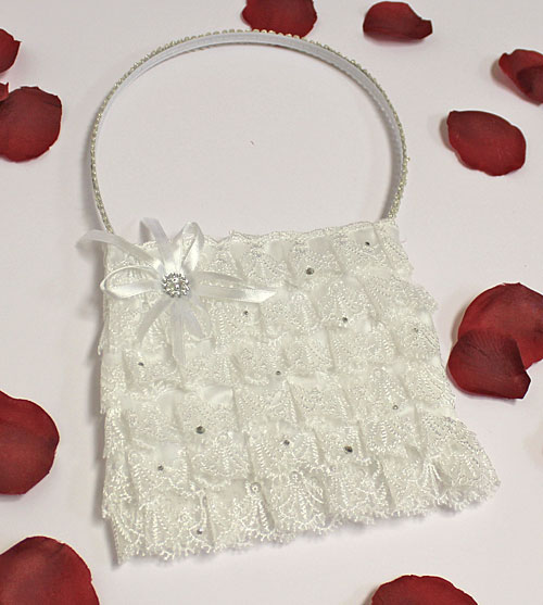 Свадебная сумочка для невесты "Кокетка" № 2 (белый)