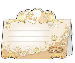 Рассадочная карточка на свадьбу "Сердечные узы"