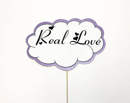Табличка для фотосессии (надписи на английском языке) (Real Love)