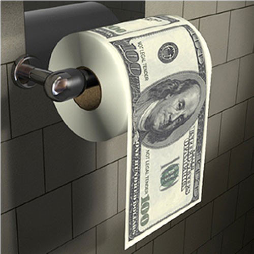 Туалетная бумага "100 $" (двухслойная, 40 метров)