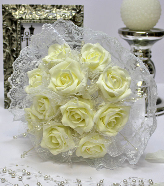Свадебный букет для невесты "Каприз" (айвори)