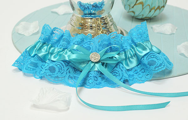 Подвязка для невесты Афродита (голубой)
