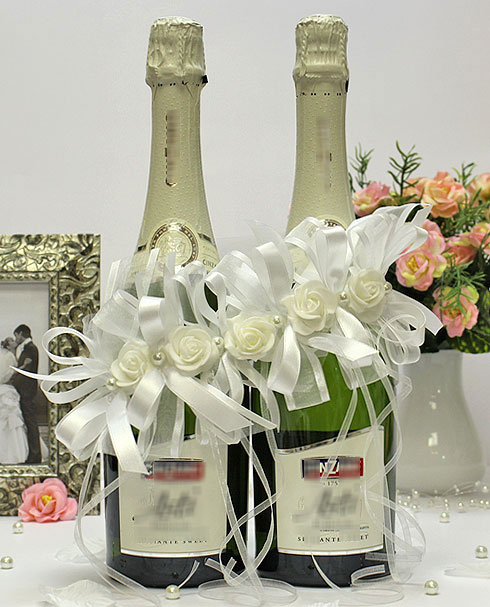 Свадебное украшение для шампанского "Соблазн"