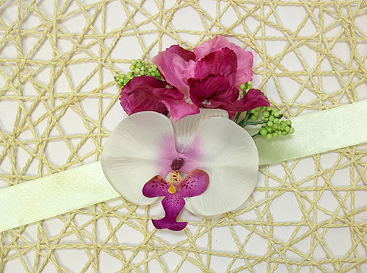 Браслет для подружек невесты Нежная орхидея (фуксия)