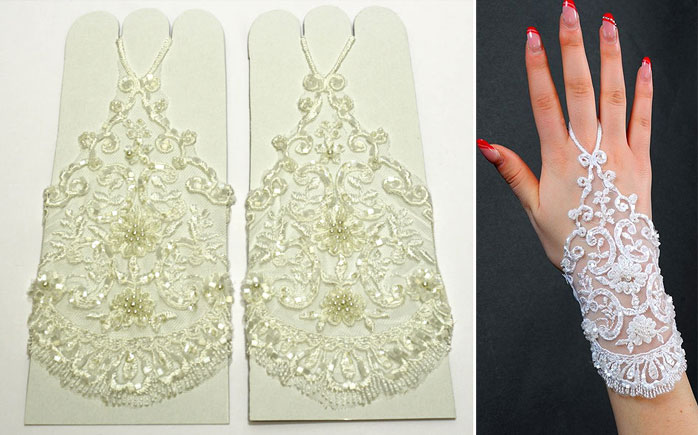 Перчатки для невесты "Комильфо" (айвори)